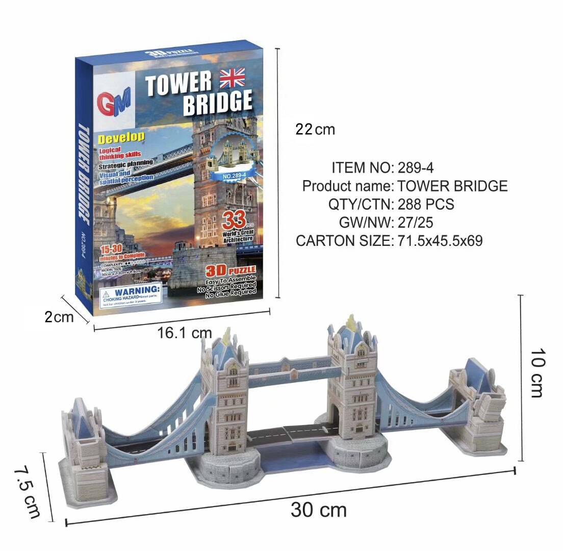 Newest Kids Toddler Puzzle DIY Intelligence 3D Puzzle Science Education City Landscape Puzzle Toys for Boys Girls: Red