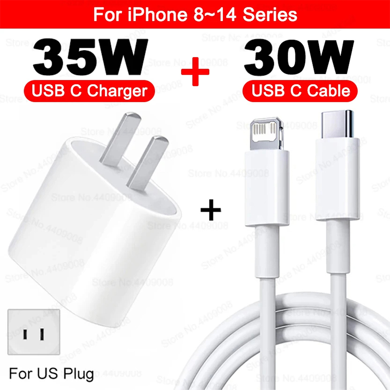35W PD USB C Charger Fast Charging For Apple iPhone 15 14 13 12 11 16 Pro Max Plus Fast Charger Type C Phone Cable Accessories: DE
