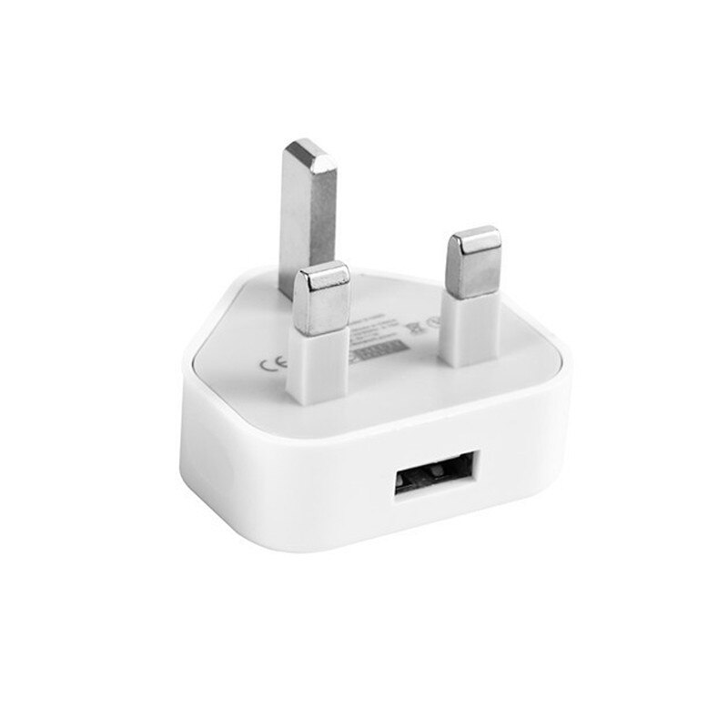 1pc royaume-uni prise murale puissance 3 broches prise adaptateur chargeur avec 1/2/3 Ports USB pour tablettes de téléphone Portable petit et Portable pour voyage: 1 USB Port UK