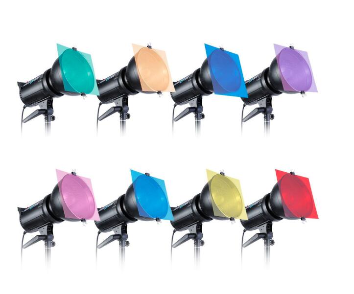 Selens 12 " /30cm 8/11 sett pakke med gelark gjennomsiktig fargekorrigering lys gelfilter til fotografering yongnuo strobe blits