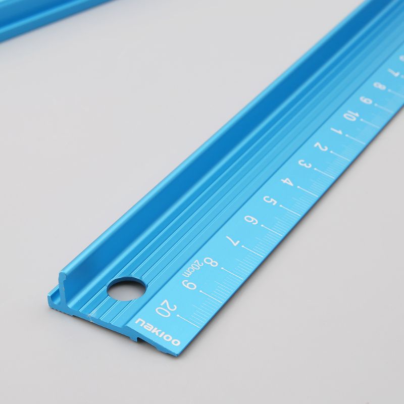 20/30/45cm Blue Aluminum Alloy Straight Ruler Protective Scale Measuring Engineers Drawing Tool Rulers 3 Sizes
