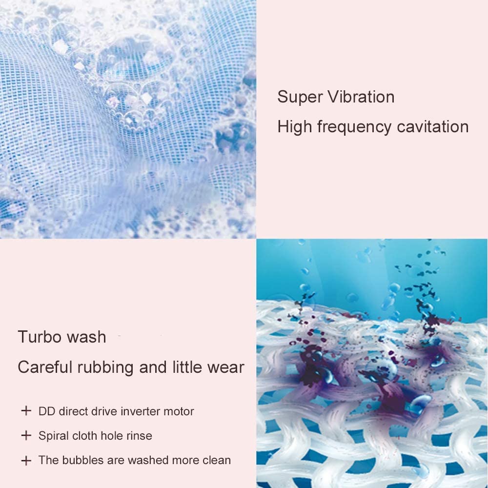 Mini Foldable Washing Machine Portable Rotating Ultrasonic Turbines Washer USB Charging Laundry Clothes Cleaner for Home Travel