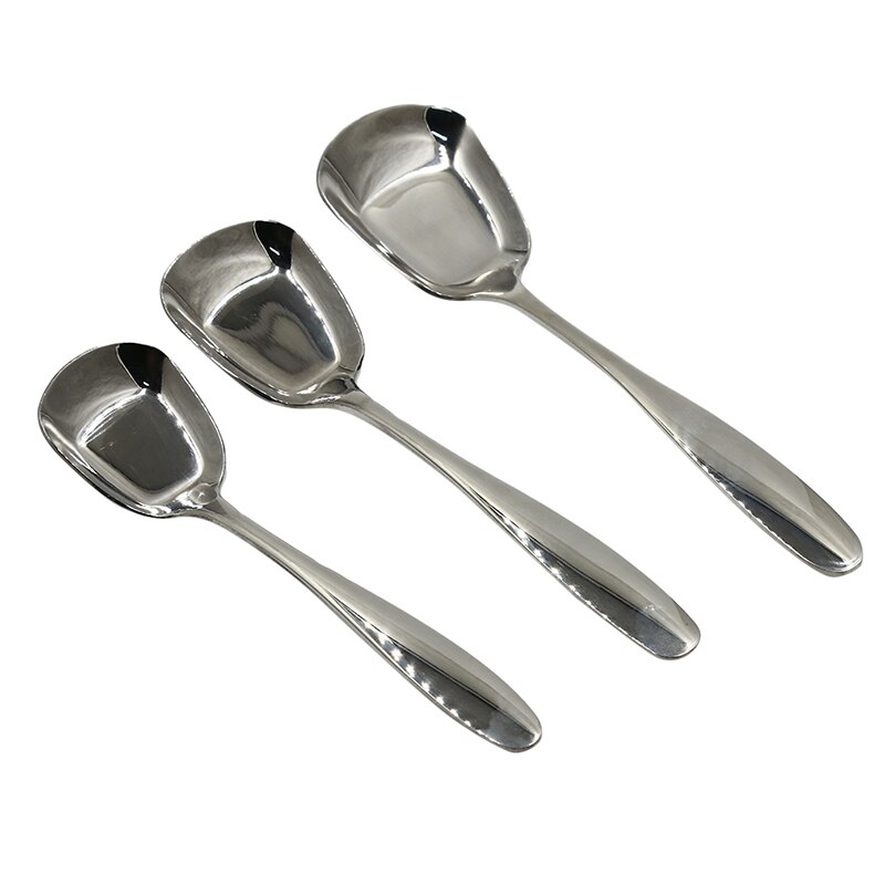 Rustfrit stål buffet servering ske te kaffe sukker ske lang håndtag dessert ske køkken bordskeer
