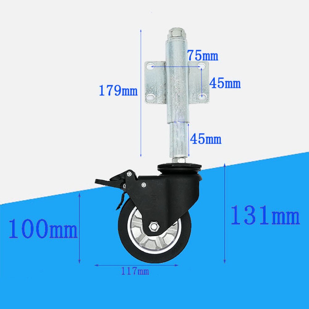 Mn Steel Spring Loaded Gate Swivel Caster Wheel Roller Fence Hardware Slider