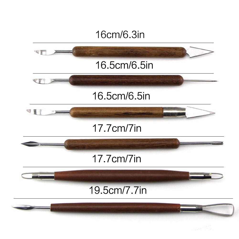 6 sztuk/zestaw ceramika narzędzia rzeźbione glina polimerowa narzędzie robić modelowania rzeźba woskowa zestaw narzędzi czerwony uchwyt na narzędzia robić modelowania zestaw