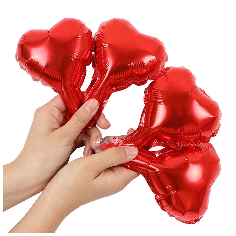 10 stk/parti 5in baby shower fest folie ballon pink&blå hjerteformet helium luftkugle bryllup fødselsdagsfest dekoration balloner