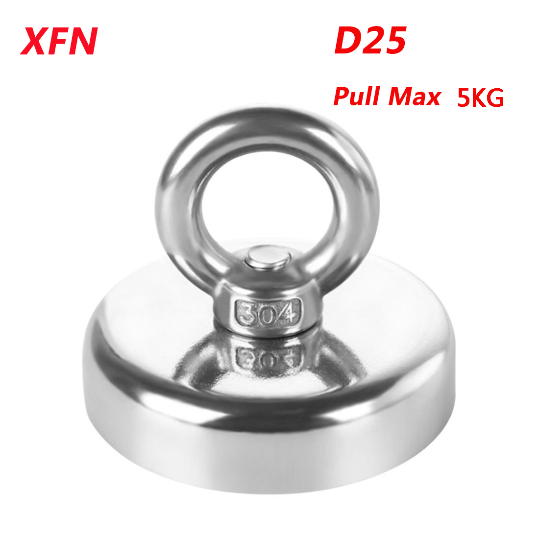 XFN D16-D42 Suchmagnet Superstarke Neodym-Magnete N52 Hochtemperatur-Angelmagnet Leistungsstarker Bergungsmagnet mit Ring: Orange