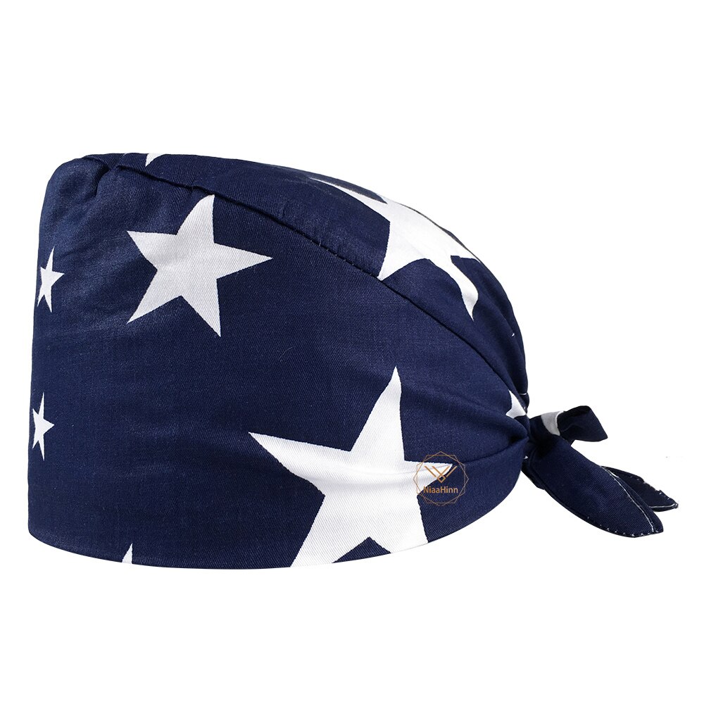scrubs hat adjustable Men woman Cartoon animal printing caps Multicolor pet store working hats Adjustable Scrub cap: 12090