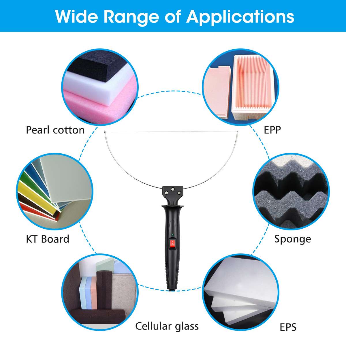 Coupe-mousse électrique 3 en 1, 100V-240V, 18W, stylo styromousse, outils avec adaptateur, couteau de découpe de mousse à fil Portable