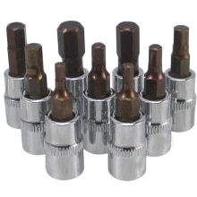 37mm 1/4" Dr Hex Allen Key Bit Socket Tools H 2mm-7mm Chrome Plating Resists Corrosion Durable In Use