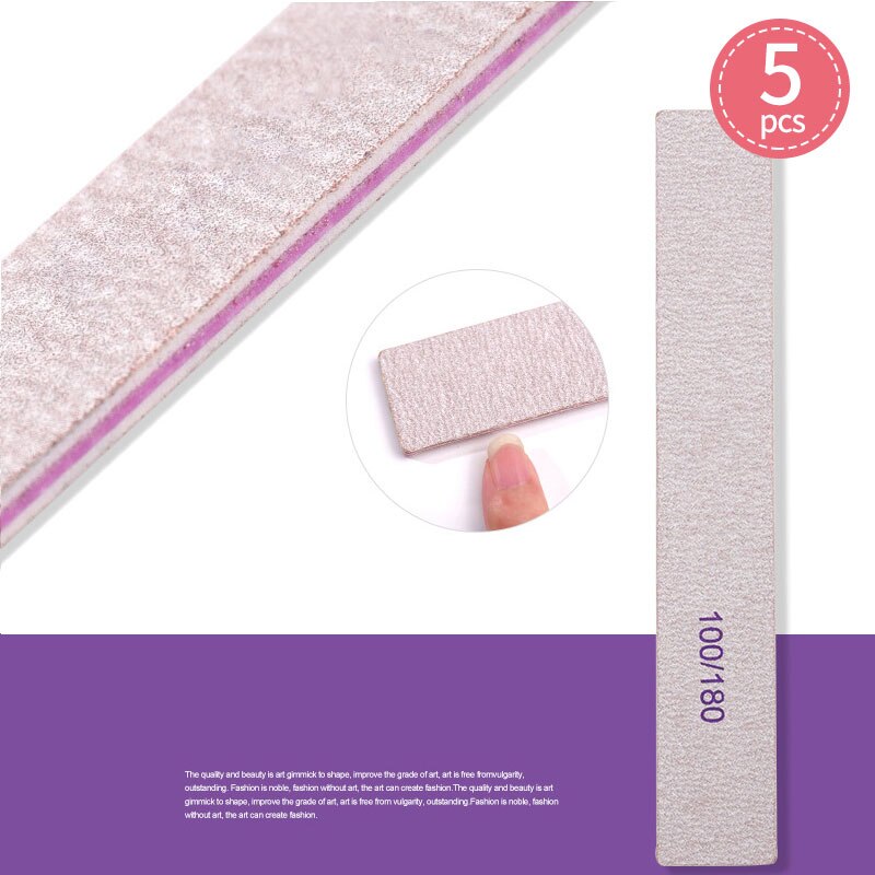 Nail File Nail Buffer 100/180 Sandpaper Nails Sanding Blocks Grinding Polishing Pedicure Manicure Care Nail Tools: M391 style 4
