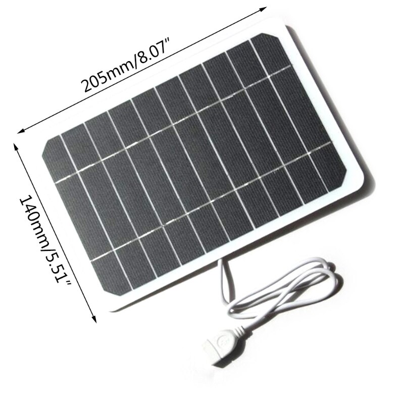 5W Portable Solar Panel USB Output Port Panel Outdoor Fexible Charger Solar Battery Used for Cellphone