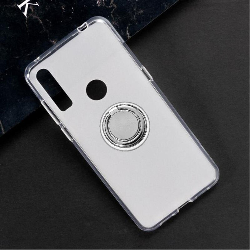 Para Alcatel 1S 1V 3L soporte de anillo trasero funda de teléfono TPU fundas de silicona blanda 5028Y 5028D 5007U 5029Y, 5029: for Alcatel 3L 2020 / Ring Case White