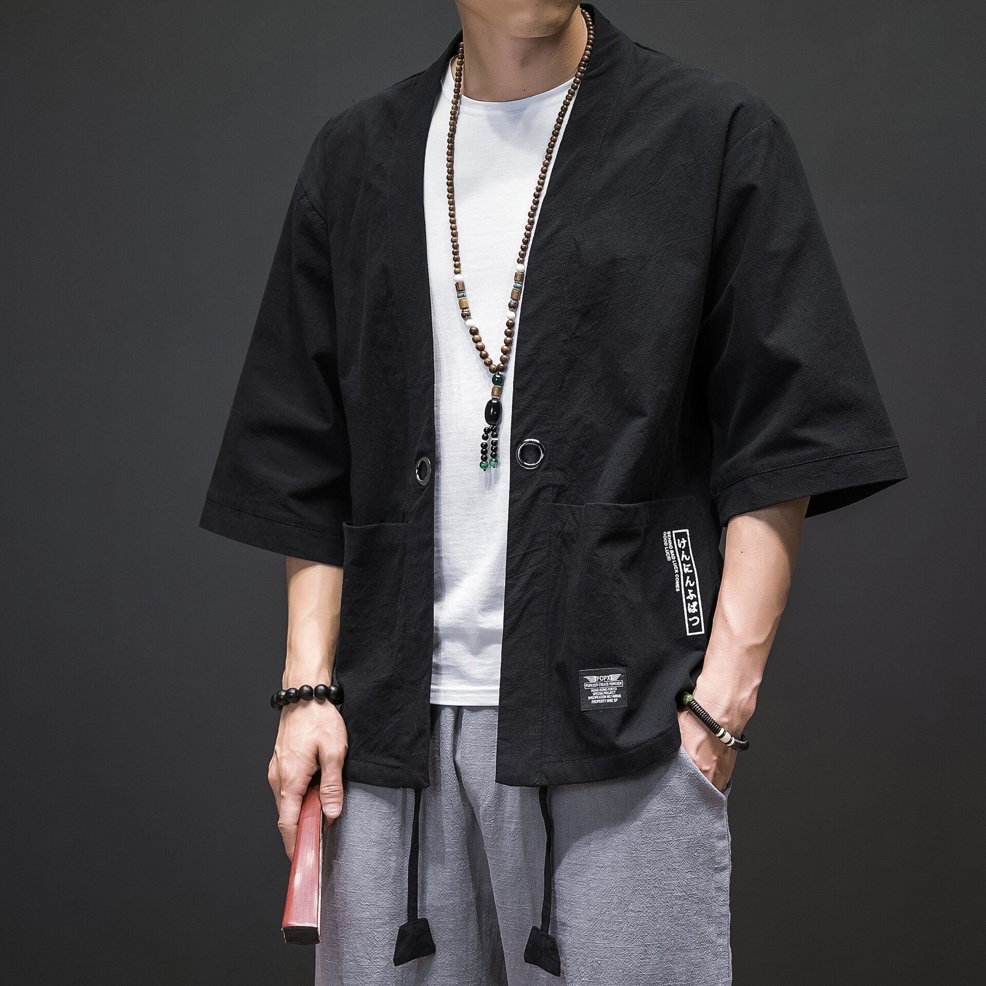 Plus size 5xl kimono cardigan mænd japansk obi mandlig yukata mænds haori japansk samurai tøj traditionelt japansk tøj