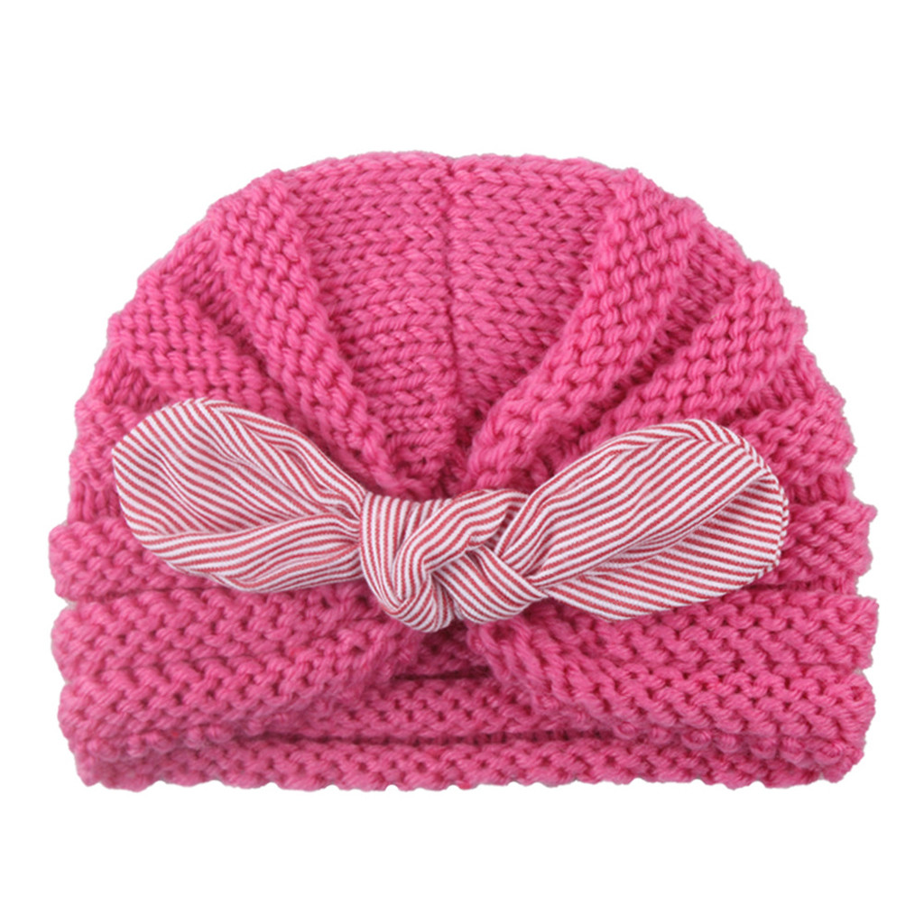 Baby hoed in Baby Boy hoeden Warm Haak Knit Geknoopt Plaid Hoed Beanie Cap plaid warme herfst en winter hoed L1212: B