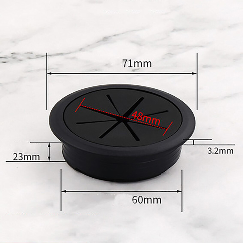 Alle Farben: 50 mm/53 mm/60 mm Schreibtisch, Tisch, ABS und Gummi, Kabellochkappen, PC-Computertisch, runde Draht-Netzte Tülle: Rosa