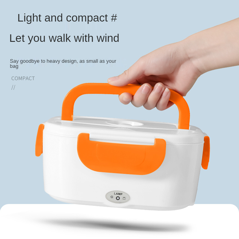 2 in 1 110V 220V 12V 24V Electric Heating Lunch Box Car Office School Food Warmer Rice Box Cooker Container Heater Bento Box Set