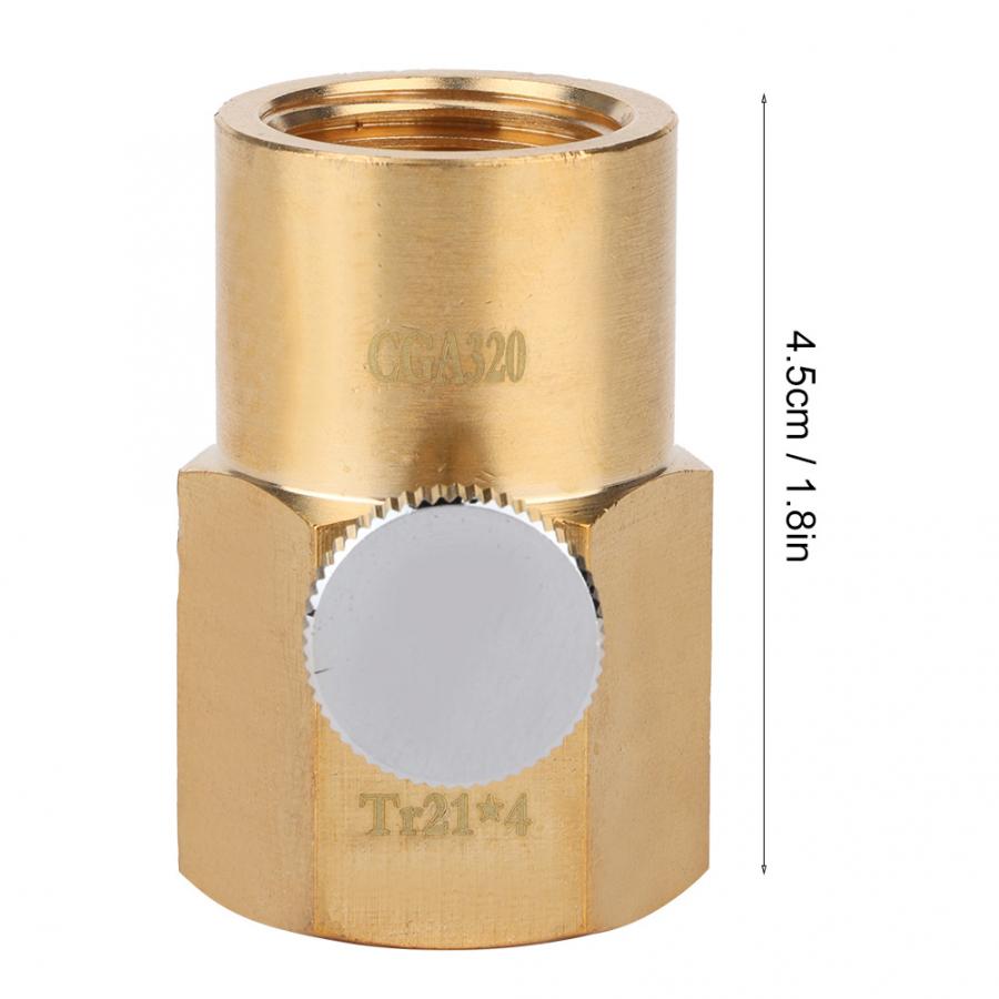 TR21-4 to CGA320 Brass Soda Bottle Adapter CO2 Fill Valve Connector Fittings Filling Accessory