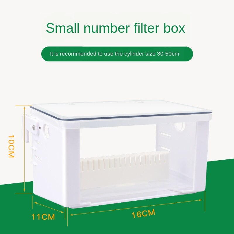 Scatola filtro per cortina d'acqua di gocciolamento filtro per serbatoio di pesce filtro per serbatoio di tartaruga a bassa circolazione d'acqua filtro per serbatoio di pesce accessori per filtri: 001