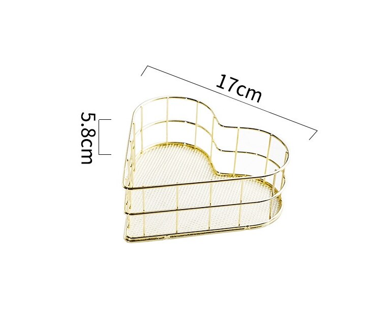 Nordic Gold Metal Iron Makeup Pen Storage Basket Office Desktop Sundries Makeup Brushes Holder Table Cosmetics Organizer Rack: C Gold