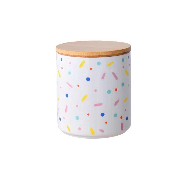 Frasco de armazenamento cerâmico colorido dampproof garrafas de armazenamento cozinha cerâmica selo pote cereais café chá tempero tanque com cobertura: 2 1750ml