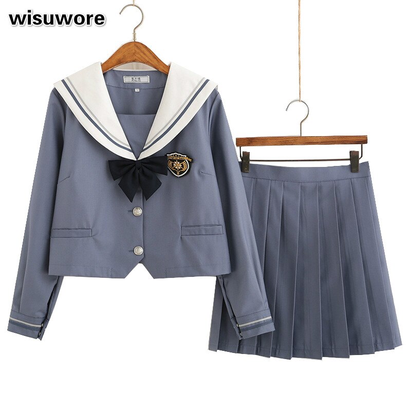 Jk Student Uniform Japanese School Girl Outfit The Embroidery JK Uniform Female Student Full Sets Korean Uniform