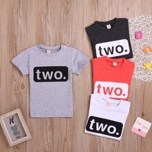 2nd Verjaardag Shirt Baby Boy 2 Jaar Oude Peuter Kids Outfit Tweede Twee T-shirt Party Katoenen Kleding