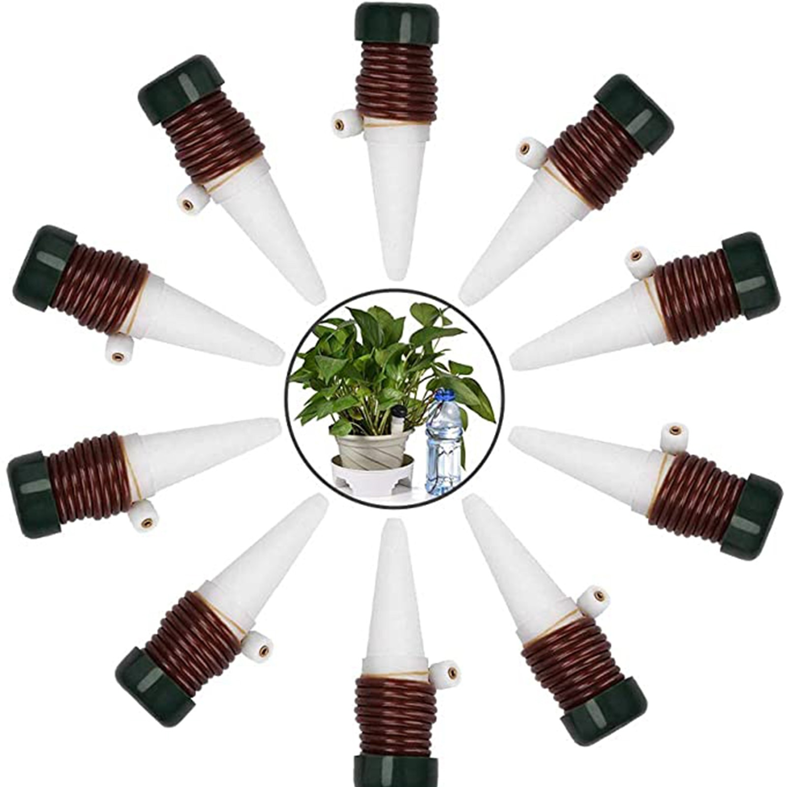 10 stk automatiske selvvanningsonder plantesystem keramiske pigger hagearbeid blomsterpotte potte drypp enhet planter