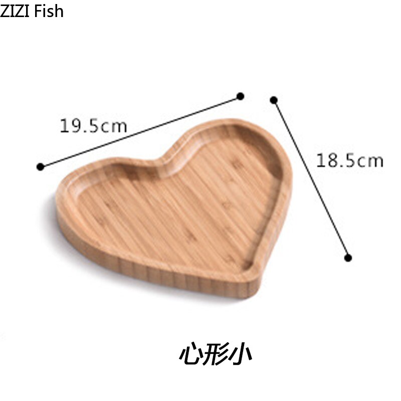 Houten Hart Vorm Fruit Lade Multi-Raster Platter Europese Stijl Home Decoratie Snacks/Salade/Gedroogde Fruitschaal