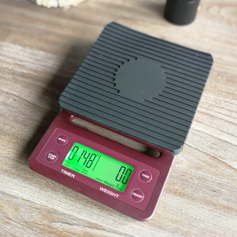 ABFP Home Multi Function Electrical V60 Coffee Scale With Timer 0.1-3000G Barista Tool Portable Mini Drip Scale Baking Lcd