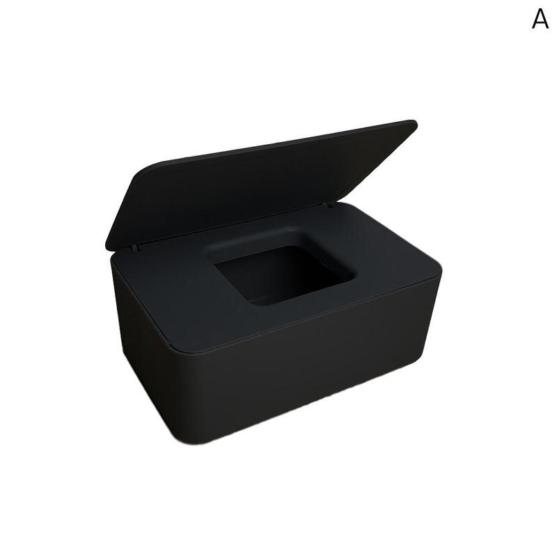Simplicity Wet Tissue Box Desktop Seal Wipes Paper Storage Box Household Plastic Dust-proof With Lid Tissue Box For Home Of H3s4