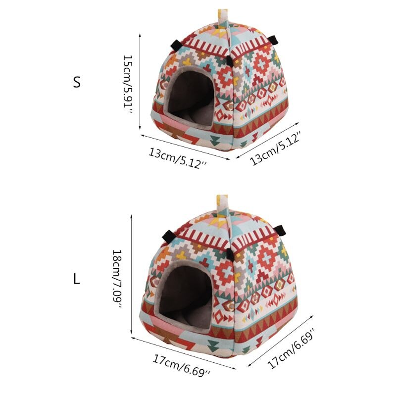 Hamster Tent Winter Warm Sugar Glider Hammock Cage Sleeping Bed House Habitat