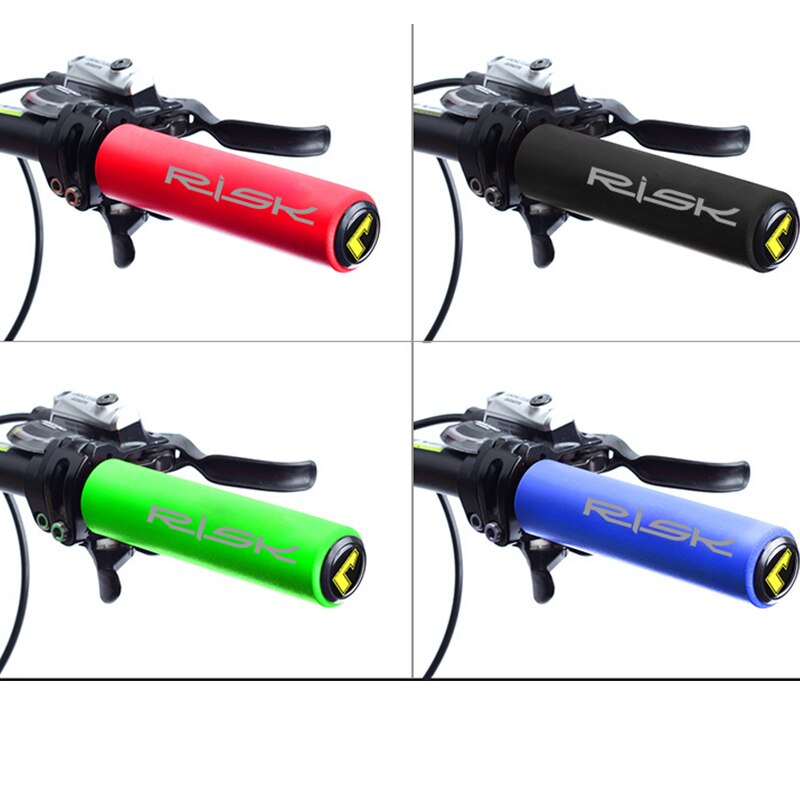 Empuñaduras de silicona para bicicleta de montaña, mangos de esponja para manillar, suaves y ultraligeros, guante de silicona antideslizante, 1 par