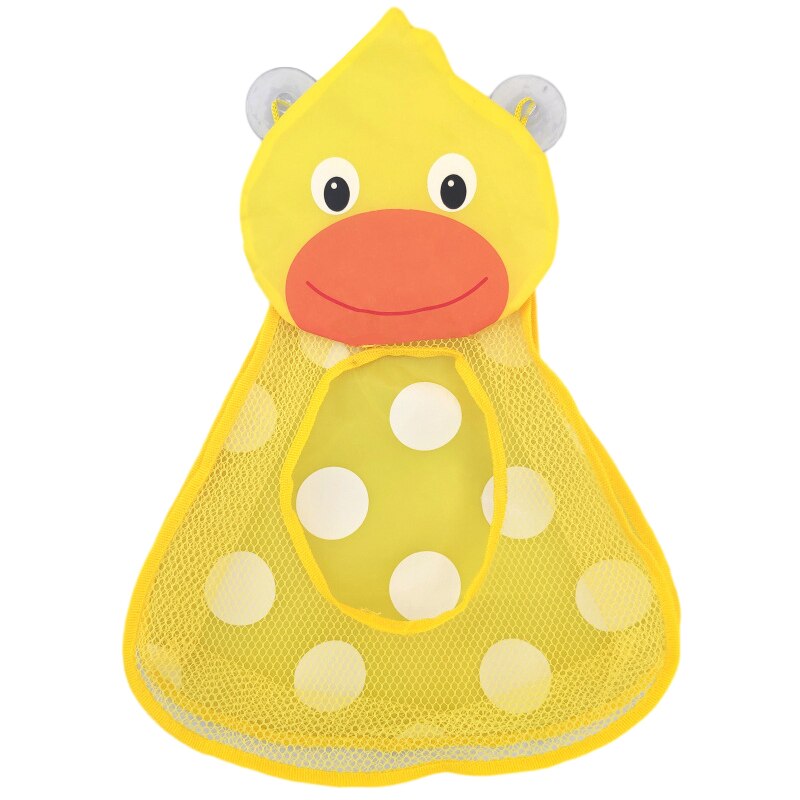 Baby Bath Toys Cute Duck Frog Mesh Net Toy Storage Bag Strong Suction Cups Bath Game Bag Bathroom Organizer Water Toys for Kids: Yellow Duck