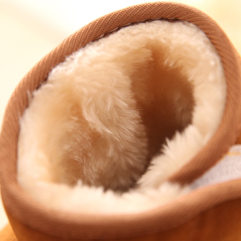 Winter kind sneeuwlaarzen schoenen warme baby meisjes jongens sneeuwlaarzen schoenen flock pluche jongens enkellaarsjes baby kinderschoenen