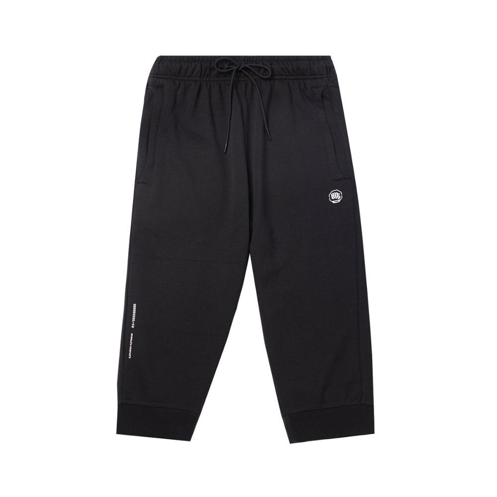 Li-Ning Men BAD FIVE Basketball 3/4 Sweat Pants Regular Fit 87% Cotton 13% Polyester LiNing Sports Trousers AKQQ021: S