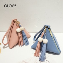 Driehoek Kwastje Mini vrouwen Tas Vrouwelijke Clutch Purse Handtas Polsbandjes Strap Kleine Totes PU Schoudertas Casual Telefoon pakket