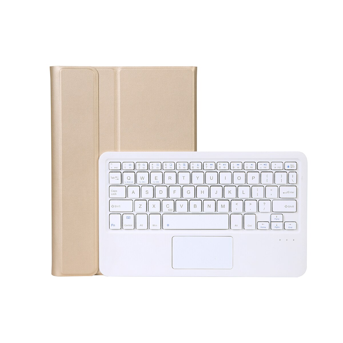 Pokrowiec na klawiaturę Bluetooth touchpad do tabletu Samsung Galaxy Tab A7 10.4 2020 pokrowiec na klawiaturę bezprzewodową odpinany futerał ochronny: Gold with White