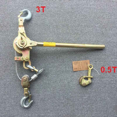 2T--3T hand puller with wire grip , Japanese style ratchet cable puller hand steel wire rope puller ratchet pulling wire gri: 1200-00015 3T  0.5T