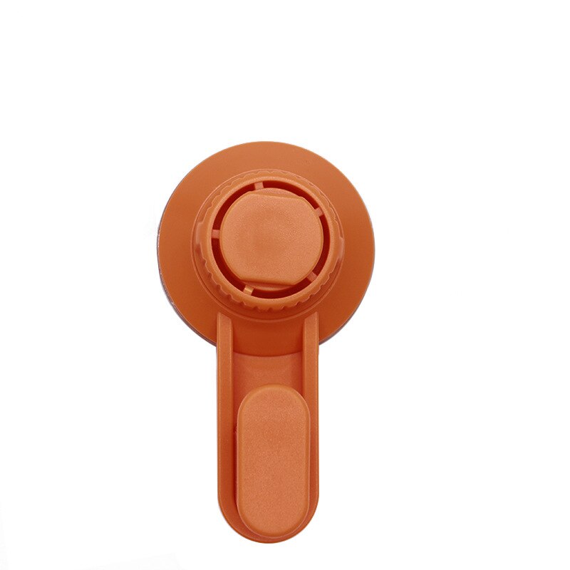 1pc ABS Vacuum Suction Hook 5KG Strong Hanger For Kitchen Bathroom Door Key Wall Hooks Organizer: Orange