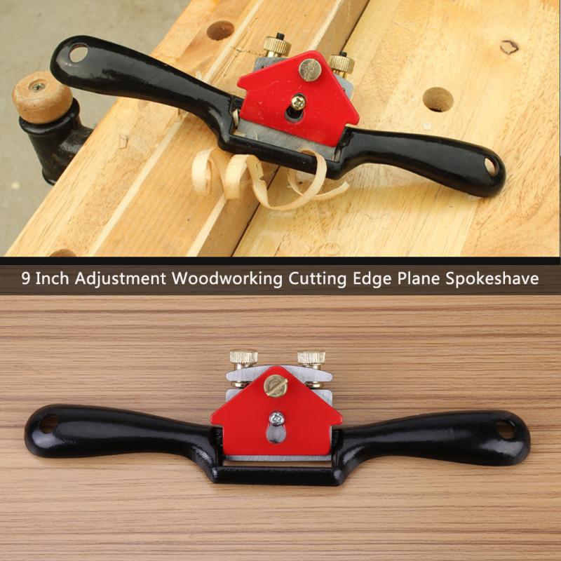 9 Inch Adjustable Plane Spokeshave Woodworking Hand Planer Trimming Tools Wood Hand Cutting Edge Chisel Tool with Screw