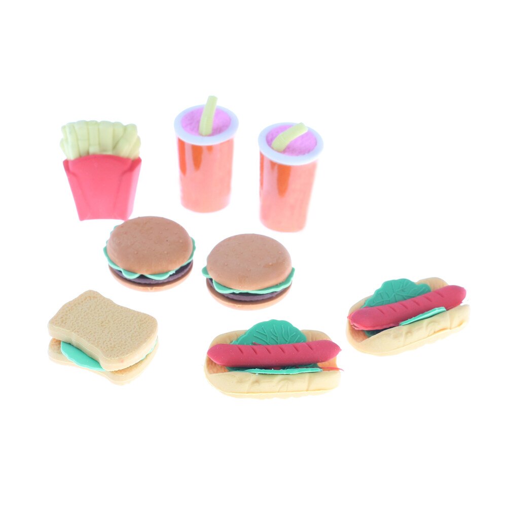 8 teile/satz Küche spielzeug Niedlich Obst Neuheit Art Kawabata Kuchen Burger essen Trinken Koks einstellen Spielzeug