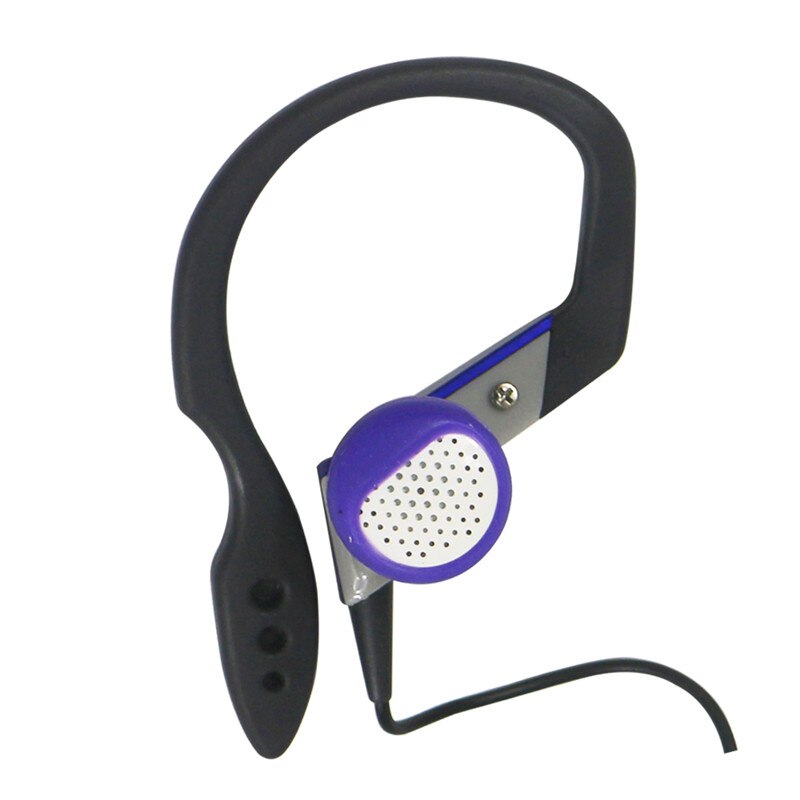 oreille crochet écouteur en plein air Fun sport casque filaire casque Fone De Ouvido pour iPhone Samsung Xiaomi téléphone portable: Purple