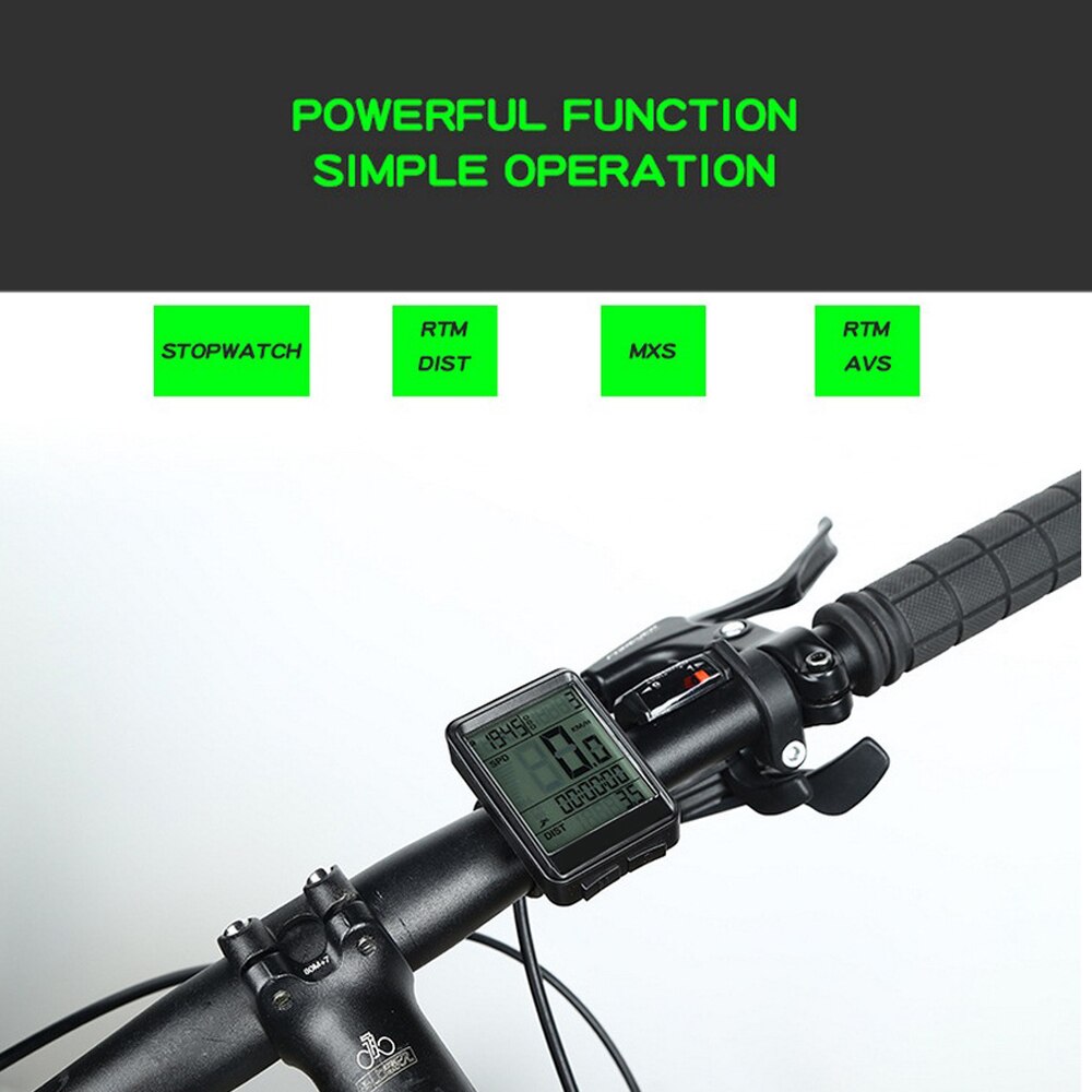INBIKE 2.1inch Bike Wireless Computer Waterproof MTB Bicycle Speedometer Odometer Cycling Stopwatch Bike LCD Backlight Computer