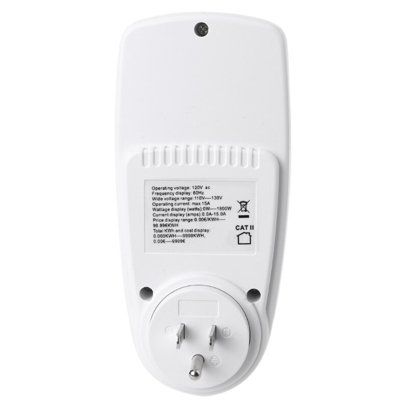 Power Meter Energy Monitor Plug, 13A Electricity Usage Power Consumption Monitor Socket With 7 Monitoring Modes, Overload Warning, Amp Volt Watt Meter Analyzer (2Pack