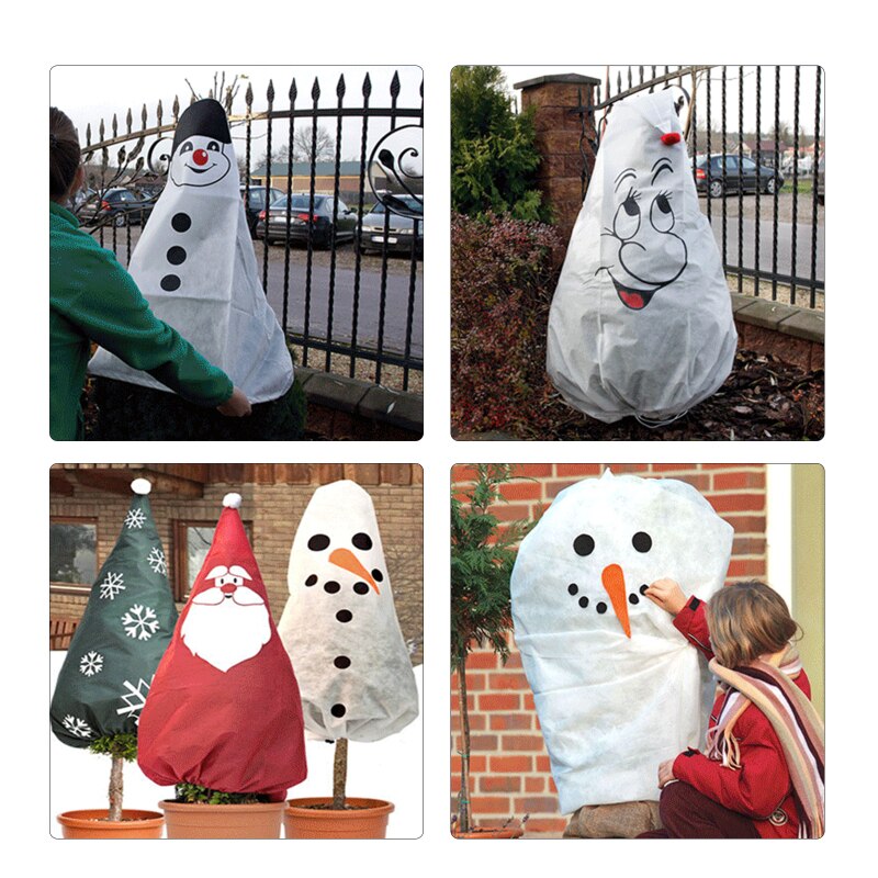 Winter warm jaar kerstboom afdekking deken planten afdekking halloween schedel hoofd vorstbescherming tuinieren decoratie