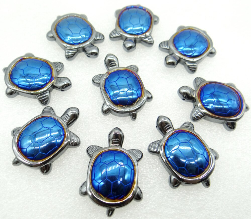 Natürliche Stein Titan Hämatit schildkröte anhänger perlen Edelstein für diy schmuck machen halskette Für Frauen Männer 1 stücke: NO.16