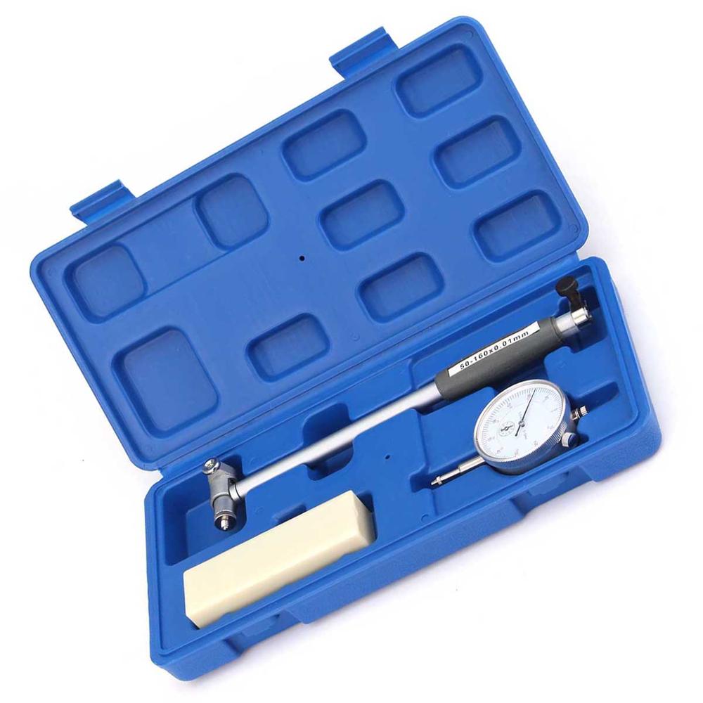 Jauge d&#39;alésage à cadran précis, 0.01mm, 50-160mm, micromètre cylindre, outils de mesure, ensemble de Test