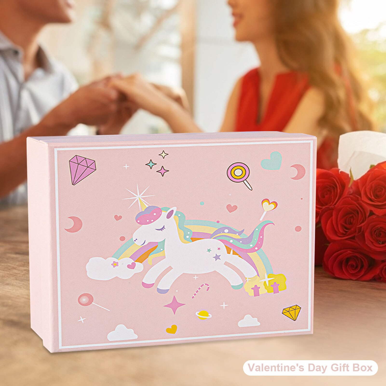 Valentijnsdag Box Roze Bruidstaart Dozen Verpakking Bakkerij Wikkelen Bruiloft Decor Jongen Meisje Feestartikelen Met tas