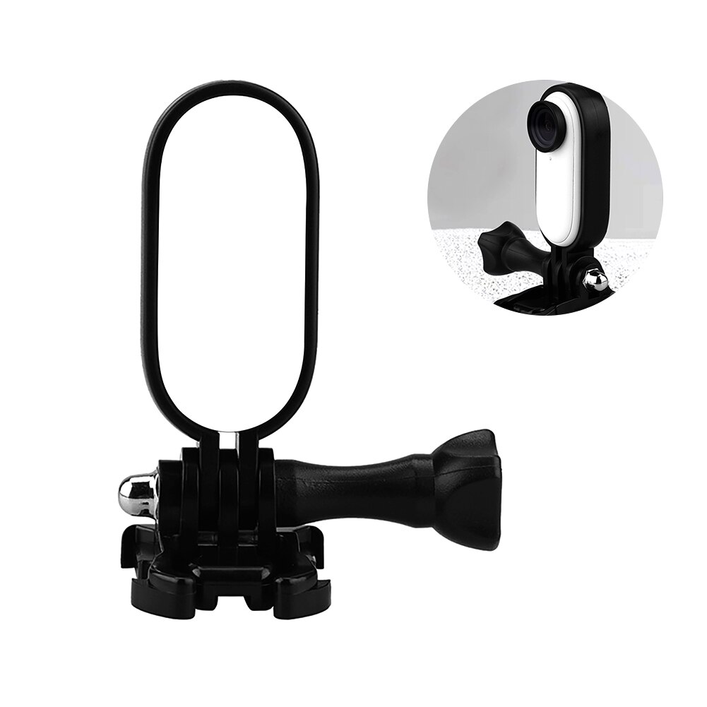 Robuster 1/4 -zoll-adapter-schutzrahmen aus abs, halterung, schwarzer stabilisator, verstellbarer winkel, tragbar, passend für insta 360 go 2